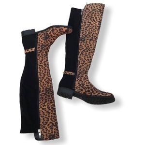 Liz Claiborne leopard knee high boots